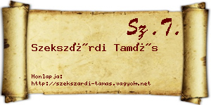 Szekszárdi Tamás névjegykártya