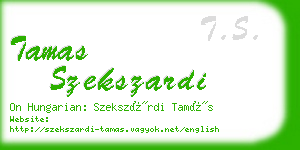 tamas szekszardi business card